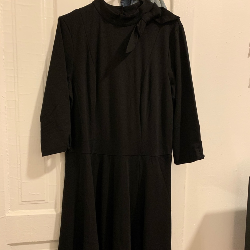 Unique Vintage stretch knit flare dress